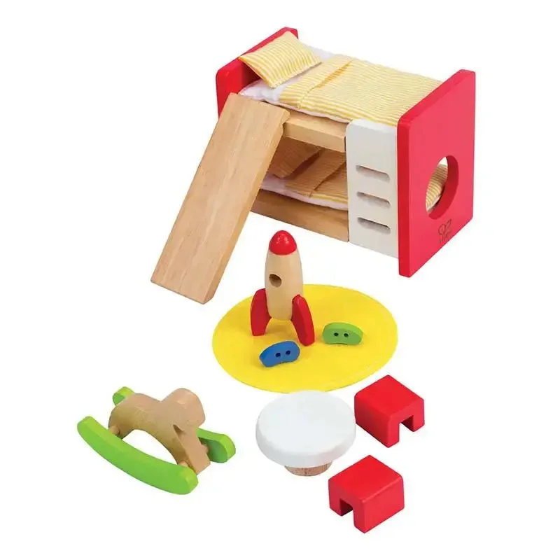 Hape Wooden Doll House Furniture Children's Room with Accessories