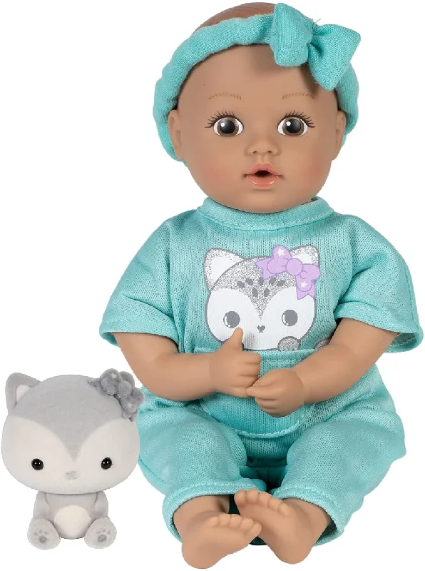 Adora Mini Baby Doll with Soft Flocked Wolf Friend