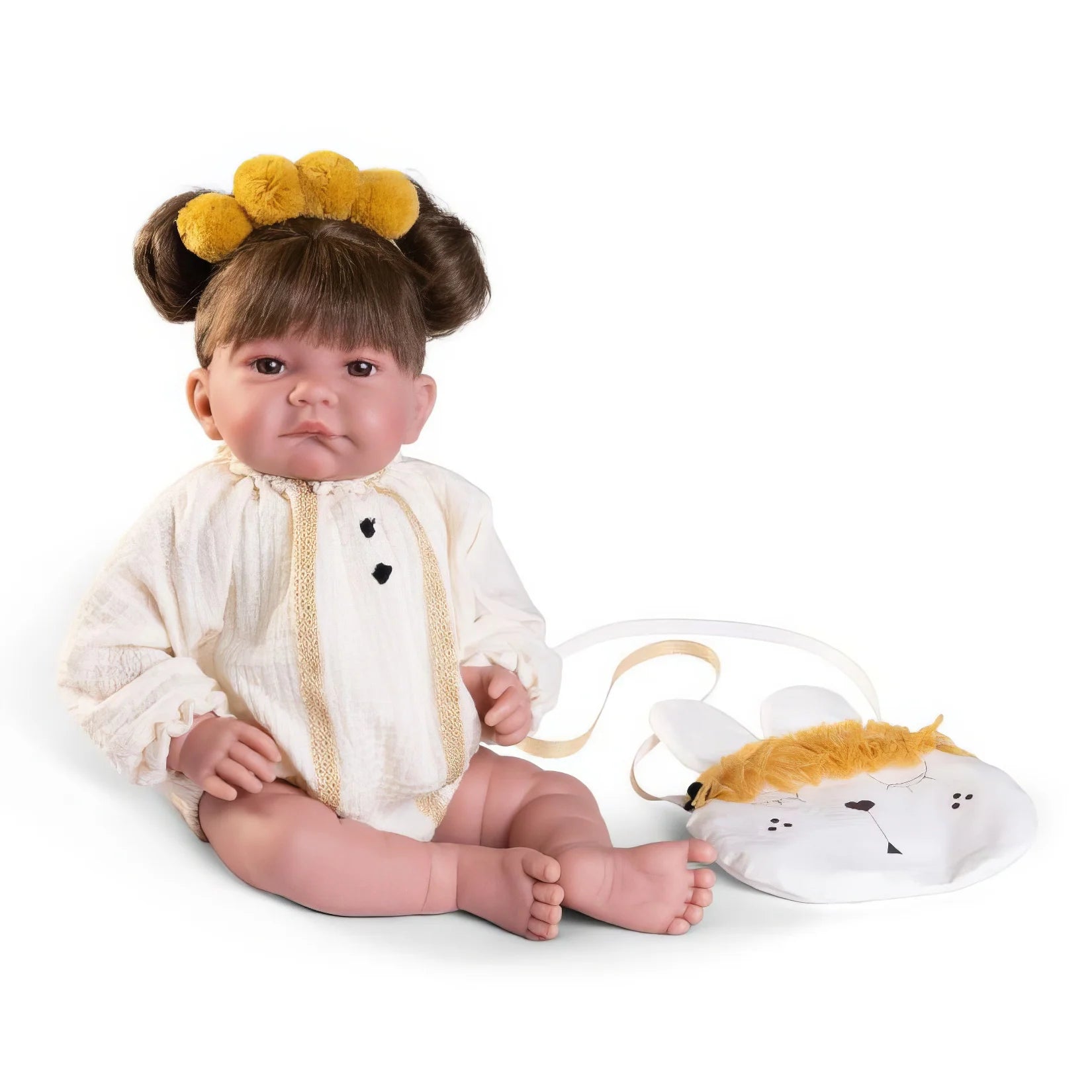 Antonio Juan 33366 Newborn Baby Nica Doll with Pigtails 42cm