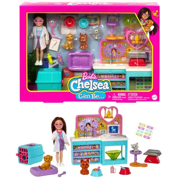 Barbie Chelsea Pet Vet Career Doll and Playset