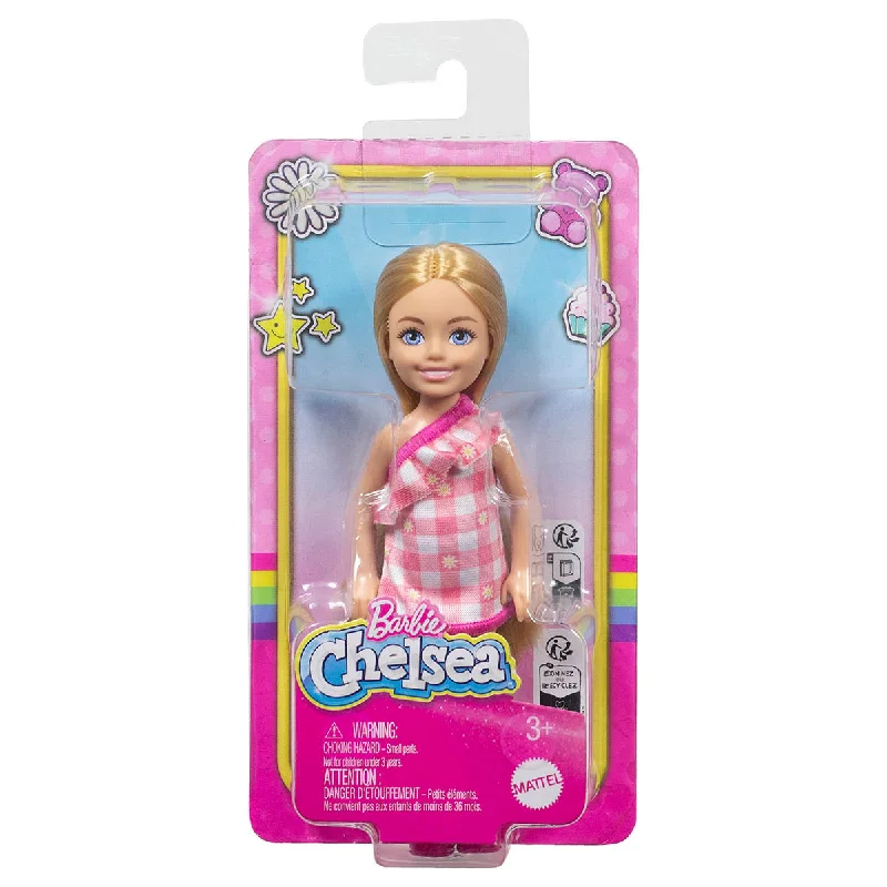 Barbie Chelsea Small 14cm Doll in Checked Dress