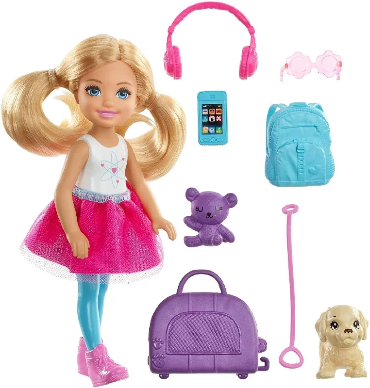 Barbie  Chelsea Doll and Travel Set with Puppy