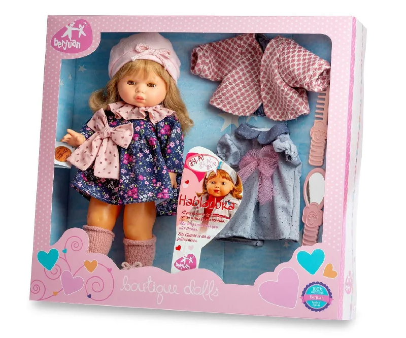 Berjuan 1154 Talking Doll 40cm With Extra Outfit