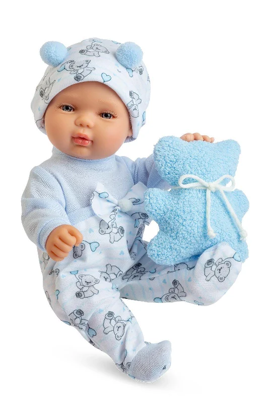 Berjuan 498 Baby Smile Pyjama Doll 34cm - Blue