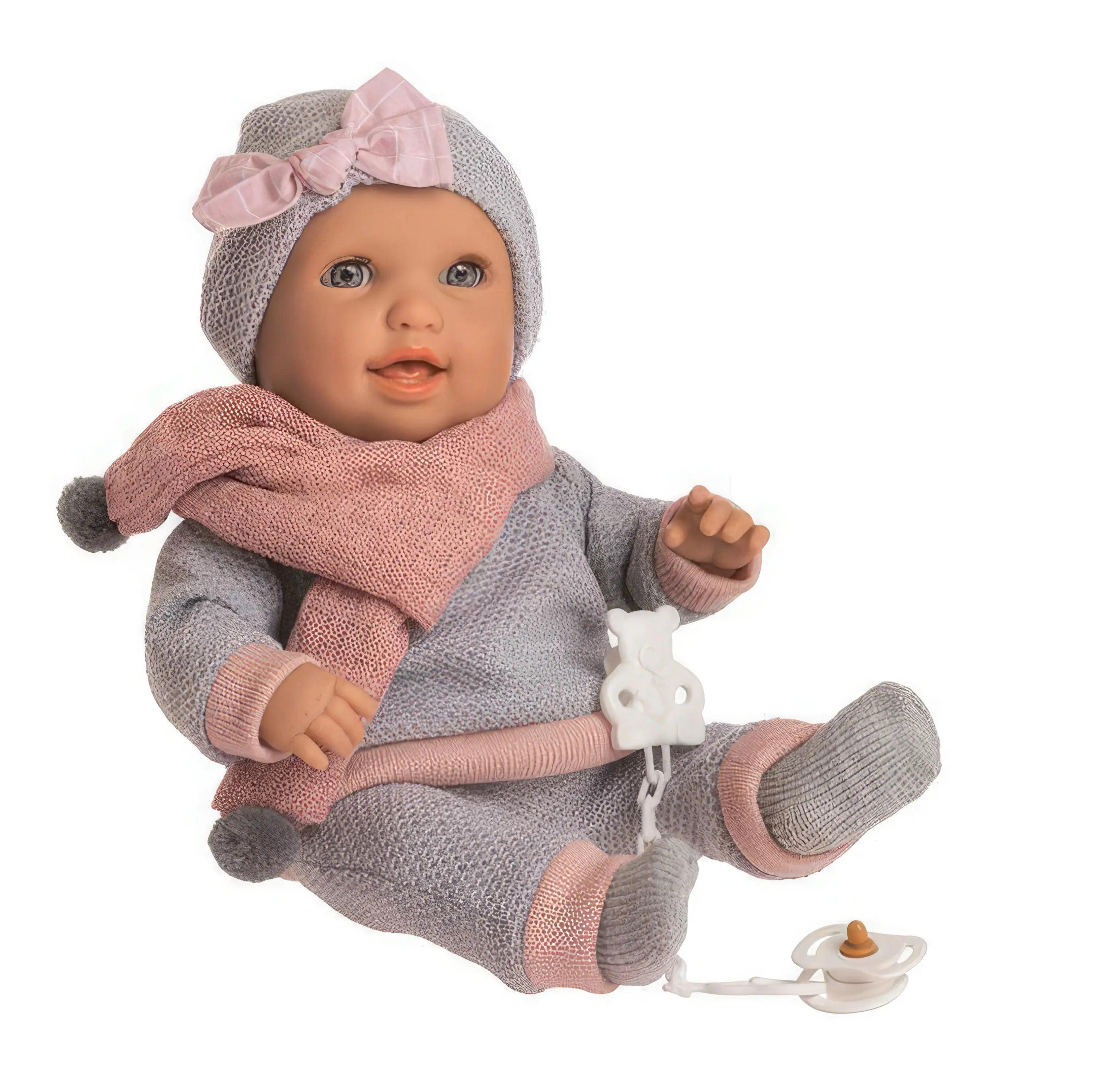 Berjuan 6130 Baby Susu Grey Pyjama Interactive Doll 38cm