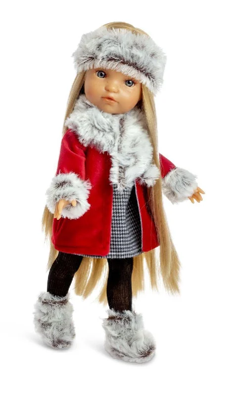 Berjuan 849 Fashion Girl Rubia with Red Coat 35cm