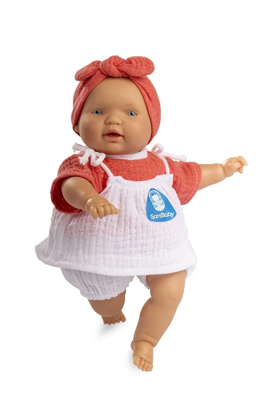 BERJUAN SANIBABY Antibacterial Doll With Coral Bow