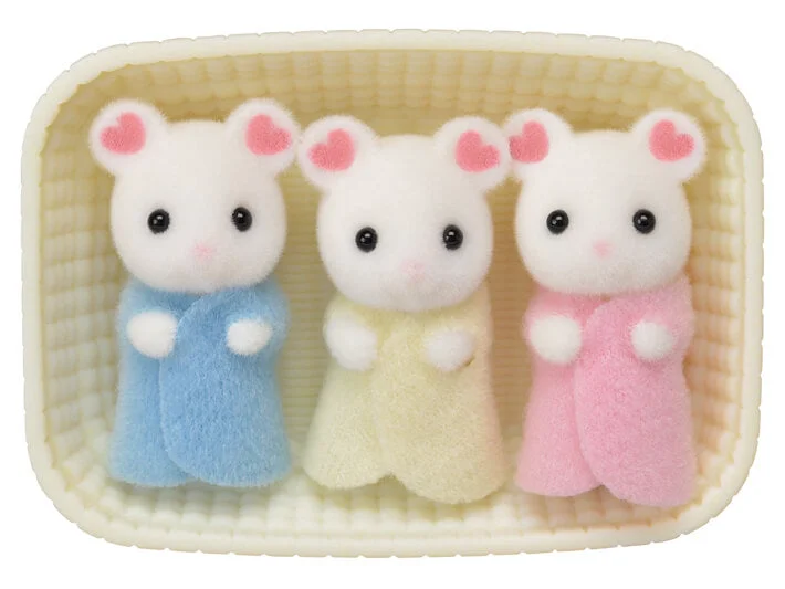 Calico Critters Marshmallow Mouse Triplets