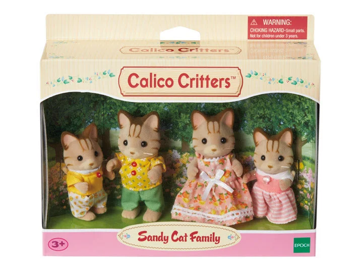 Calico Critters Striped (Sandy) Cat Family