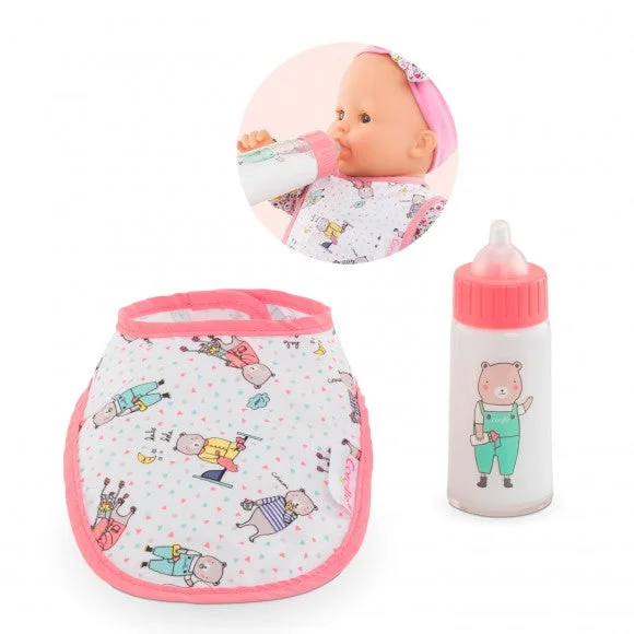 Corolle Dolls Bib and Magic Milk Bottle