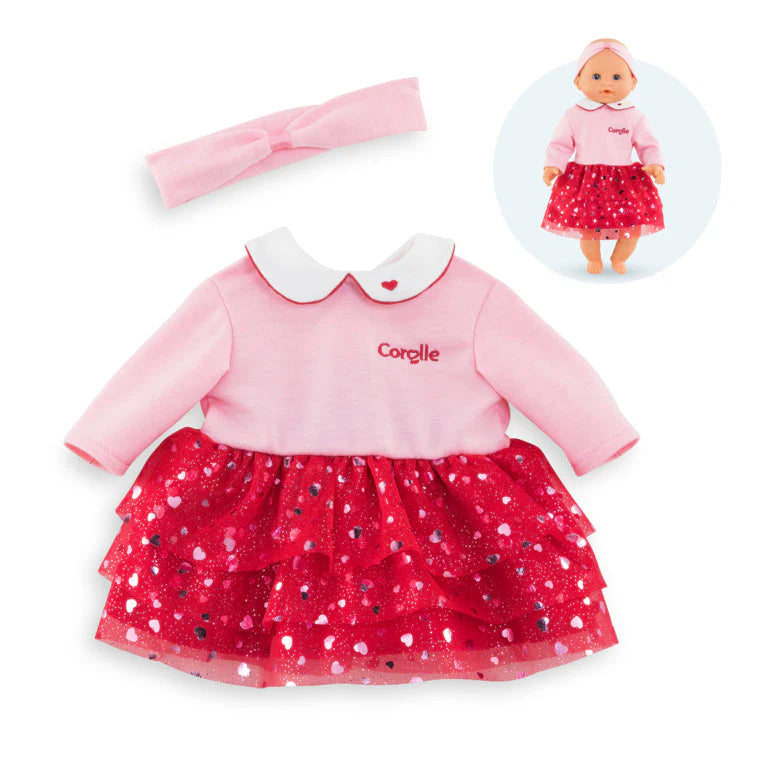 Corolle Dolls Clothes Dress & Headband - Heart Petals