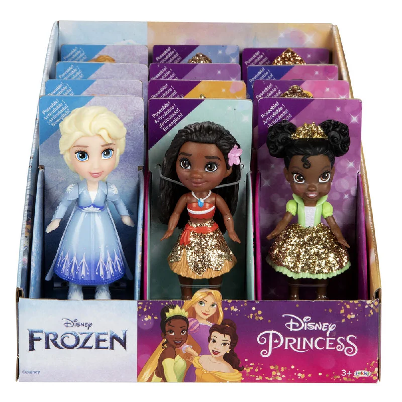 Disney Princess Mini Glitter Doll 8cm - Assorted