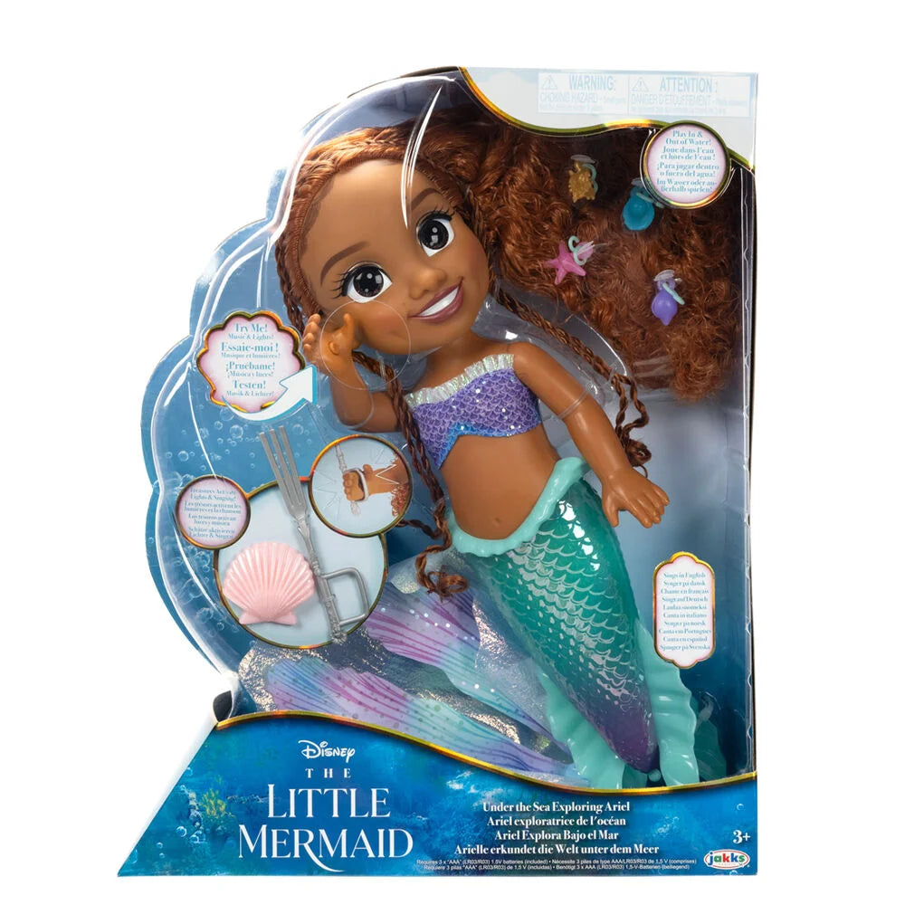 Disney The Little Mermaid Under the Sea Exploring Ariel Doll 38cm with Sound