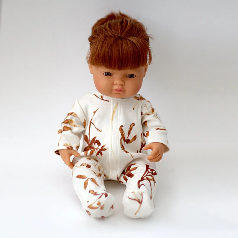 Doll clothes Sleepsuit Autumn leaves to fit 38cm doll