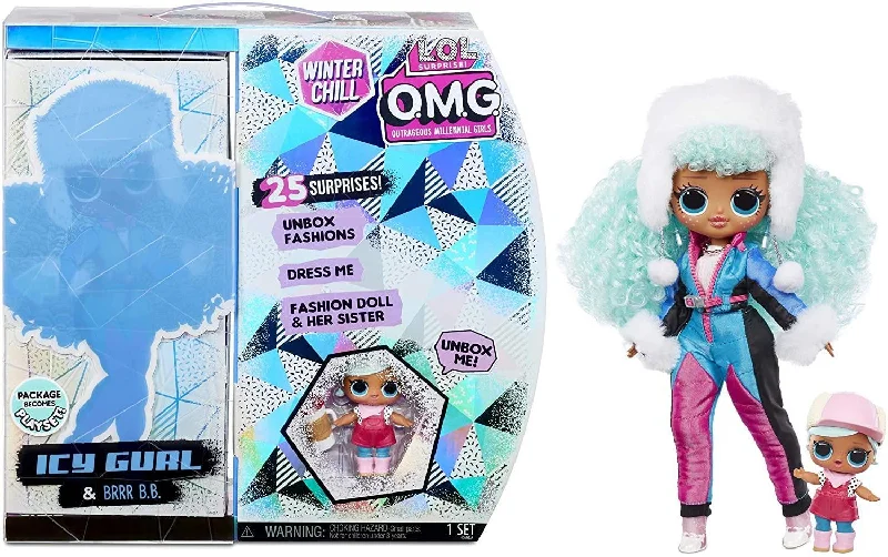 LOL Surprise OMG Winter Chill ICY Gurl Fashion Doll and Brrr BB Doll