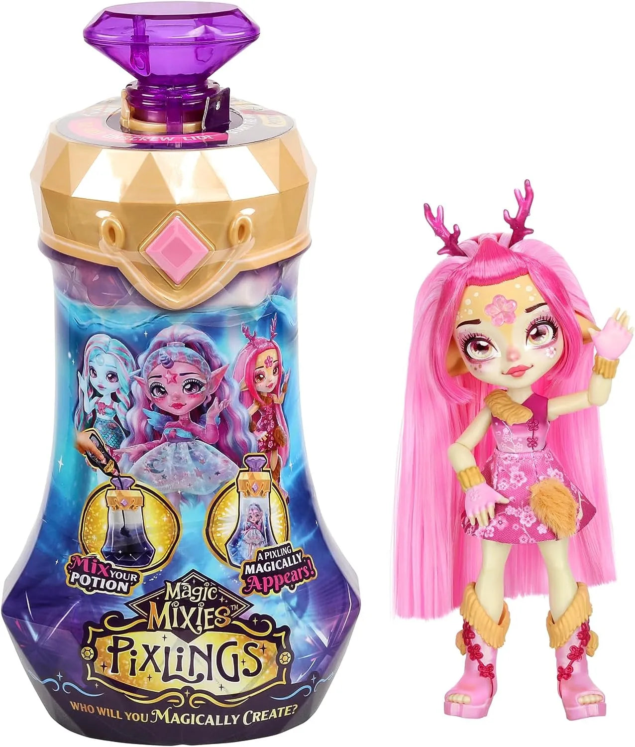 Magic Mixies Pixlings Deerlee Pink