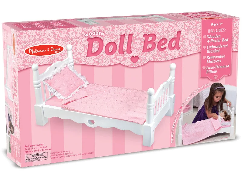 Melissa & Doug Wooden Doll Bed