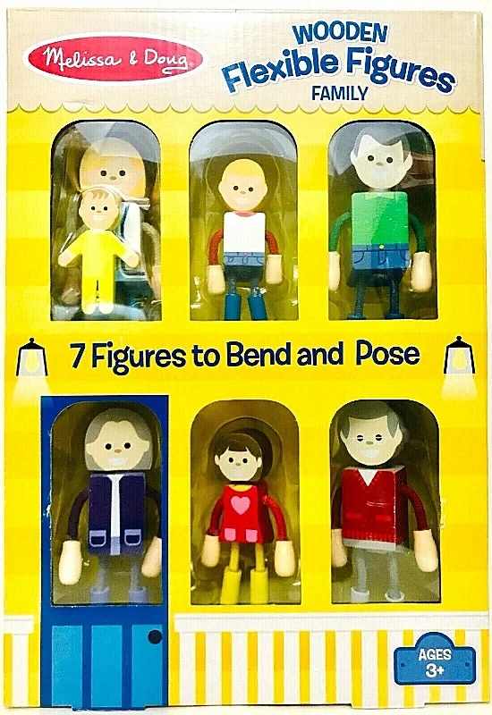 Melissa & Doug Wooden Flexible Figures - Family