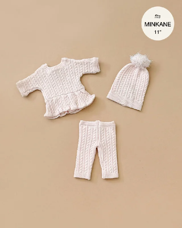 Minikane Doll Clothing | Lina Set in Tea Pink Knit