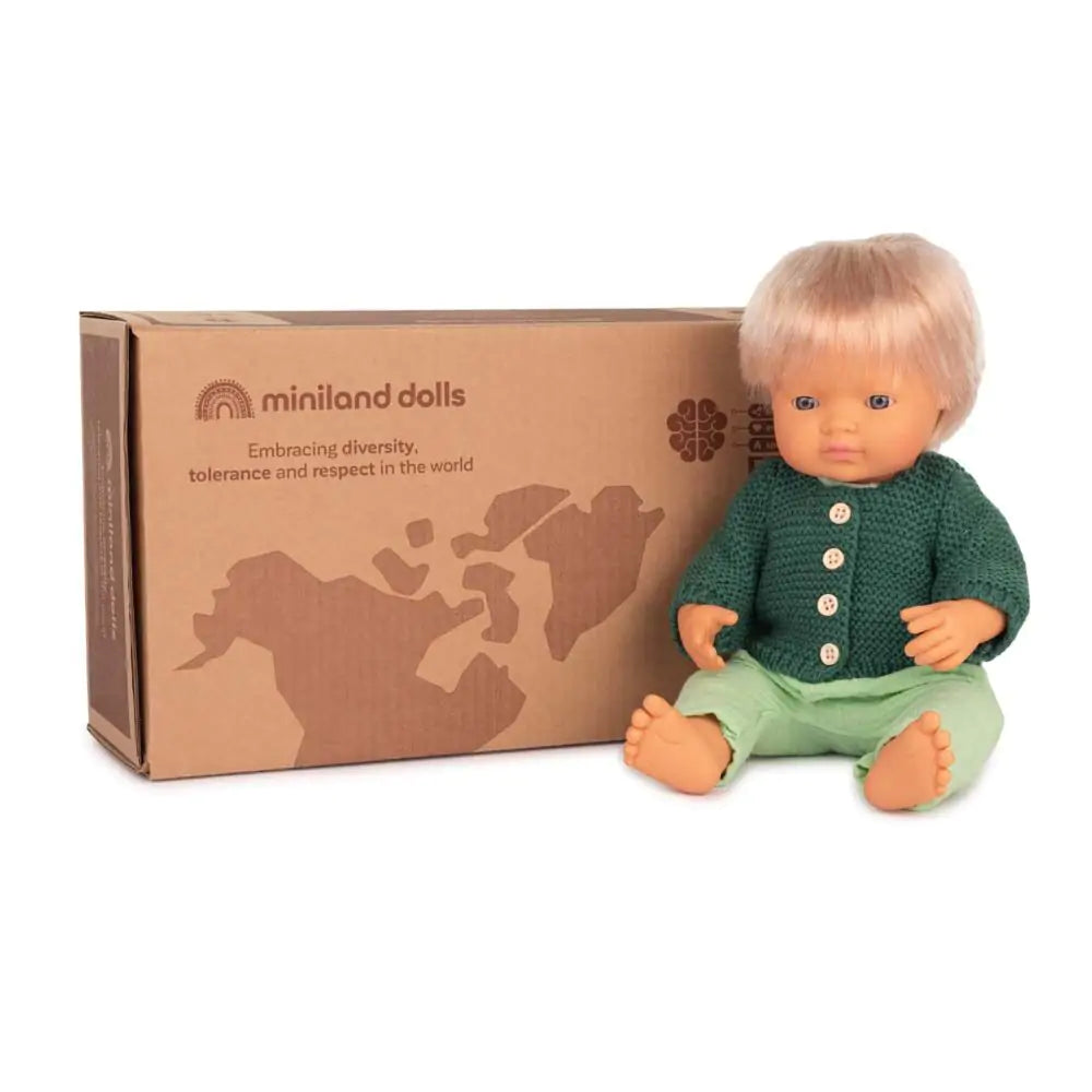 Miniland Doll 38cm Caucasian With Clothes