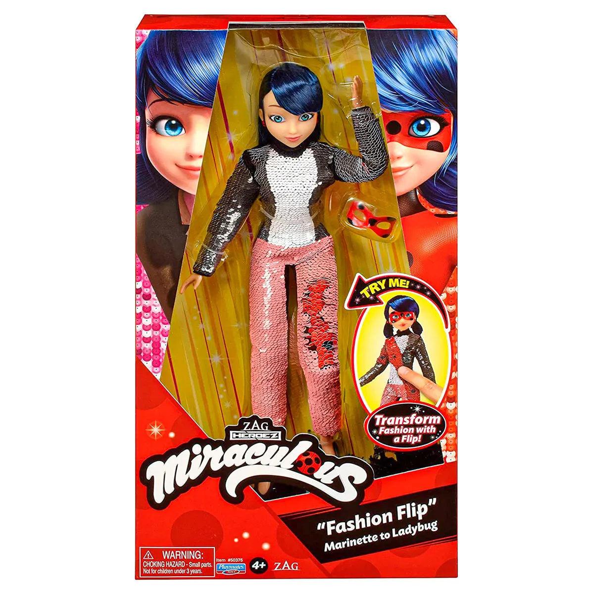 Miraculous Ladybug Fashion Flip Marinette to Ladybug Doll