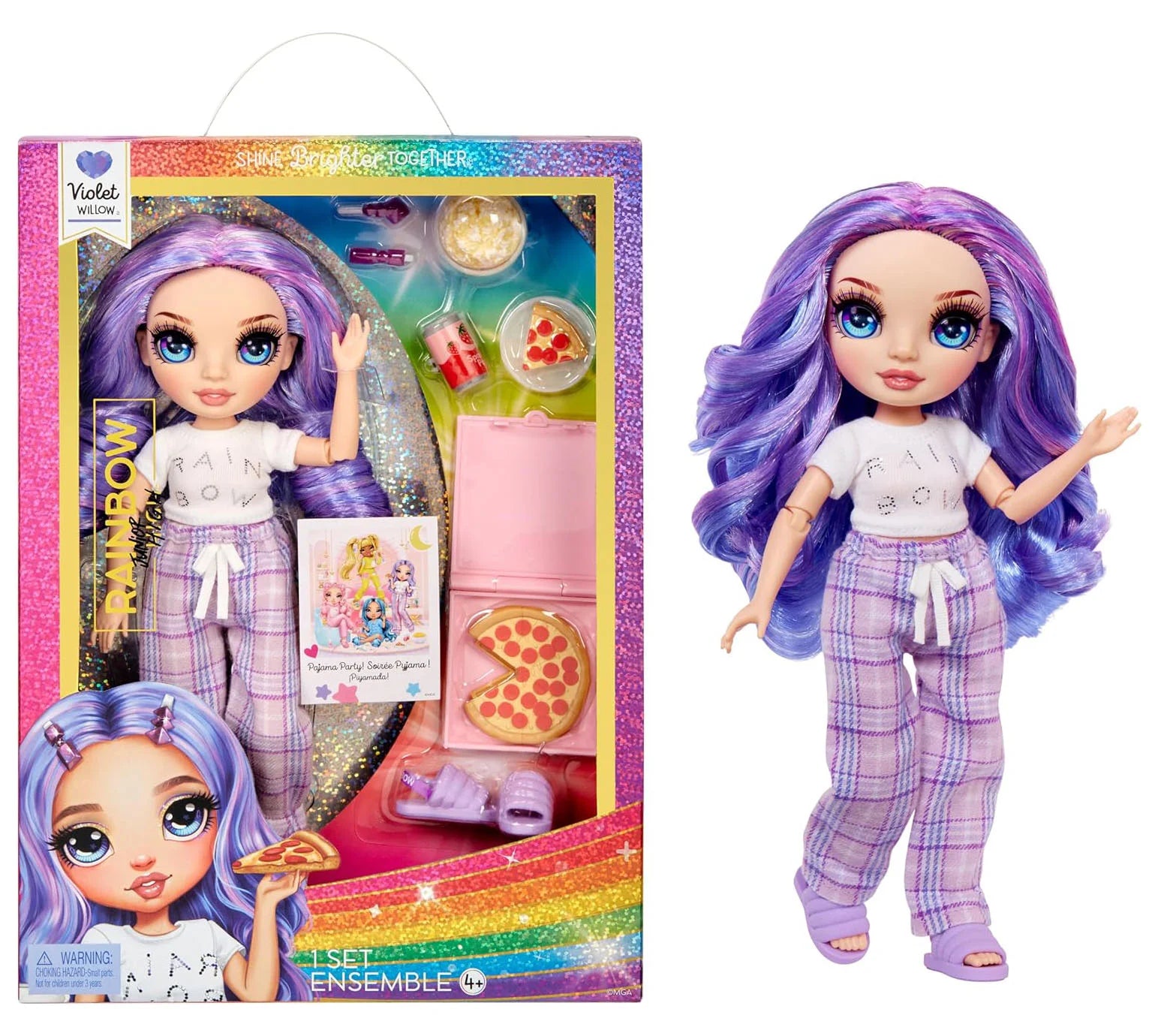 Rainbow High Junior High PJ Party Fashion Doll - Violet