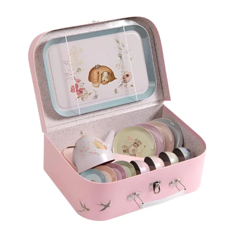 Suitcase - Tea Party Metal Set The Rosalies - Moulin Roty