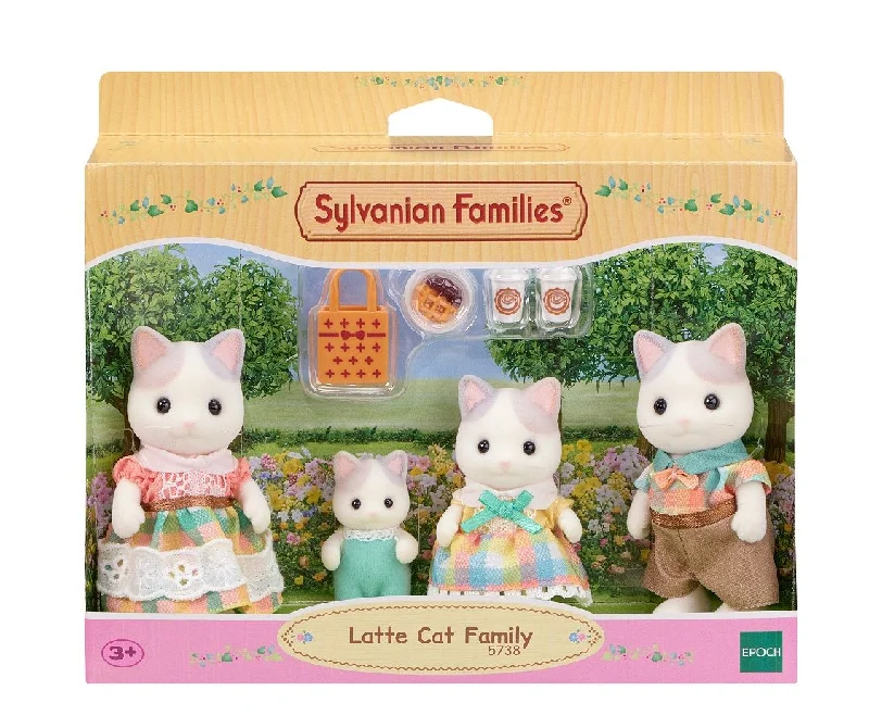 Sylvanian Families Latte Cat Family