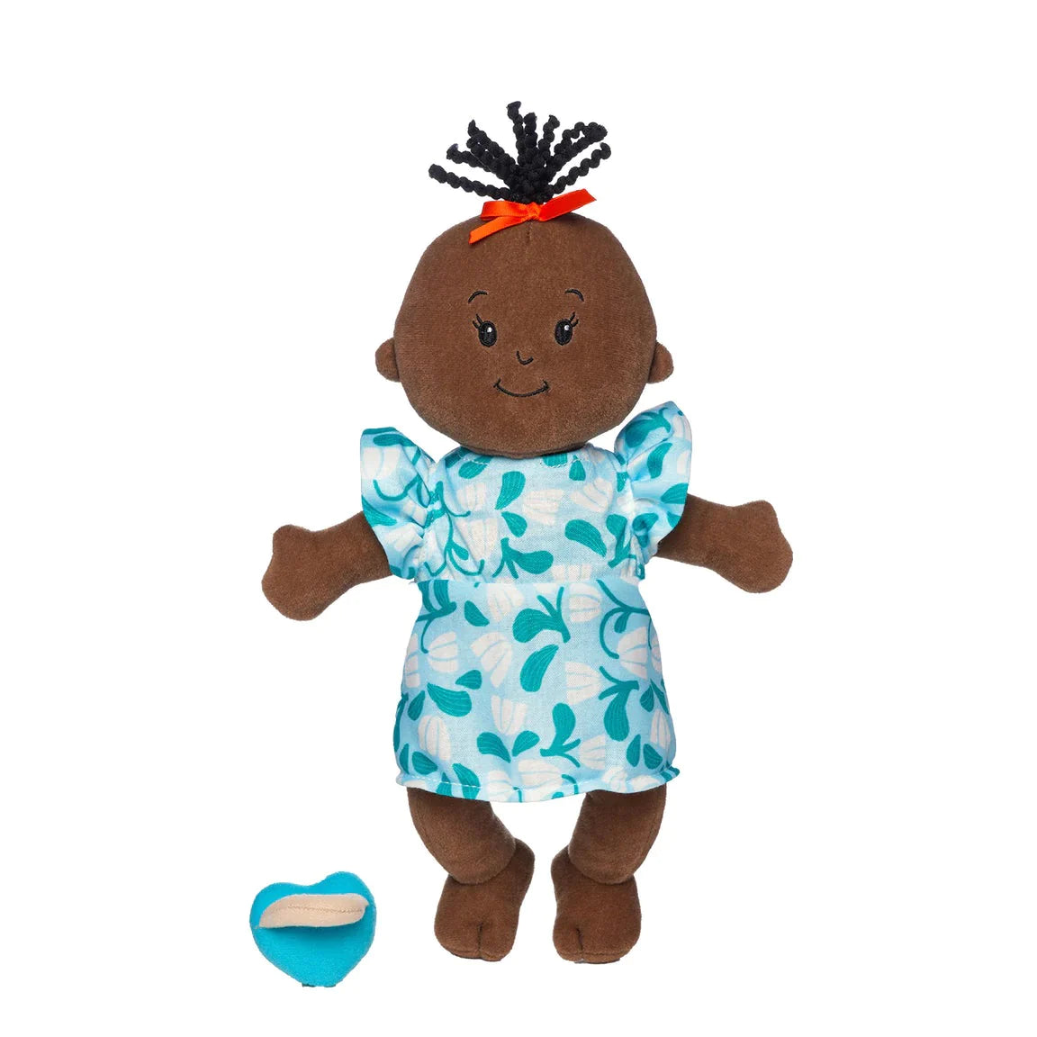 Wee Baby Brown Doll With Black Wavy Tuft